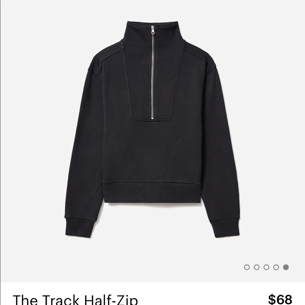 Everlane Black Track Half-Zip Sweatshirt